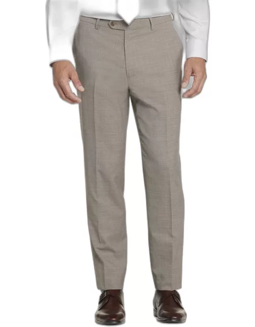 JoS. A. Bank Men's Tailored Fit Suit Pants, Tan, 34x34 - Suit Separate