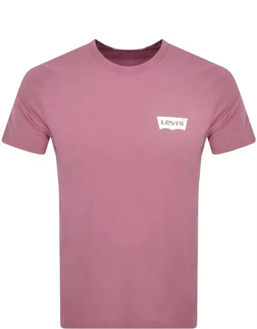 Levis Graphic Logo Crew Neck T Shirt Purple
