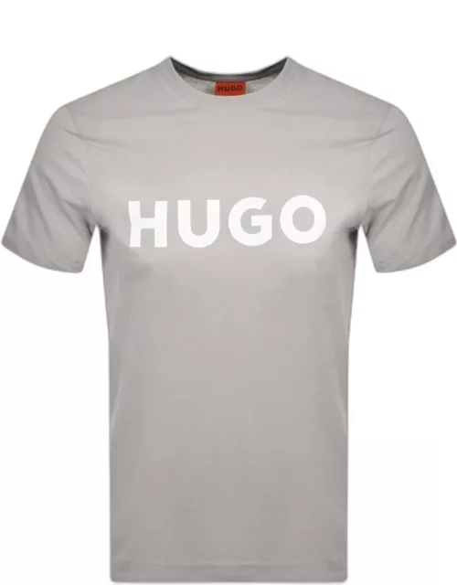 HUGO Dulivio Crew Neck T Shirt Grey