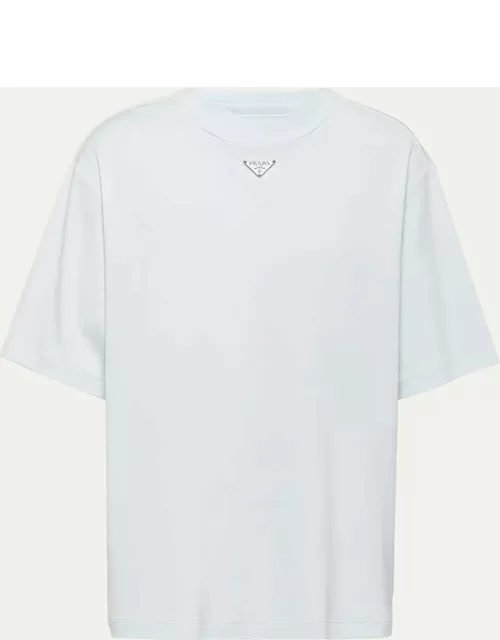 Men's Interlock Jersey Triangle Logo T-Shirt