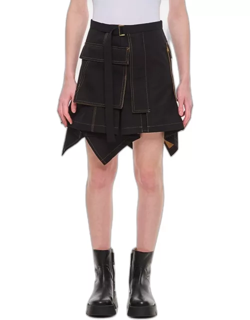 Sacai Sacai x Carhartt Wip Suiting Bonding Cotton Skirt Black