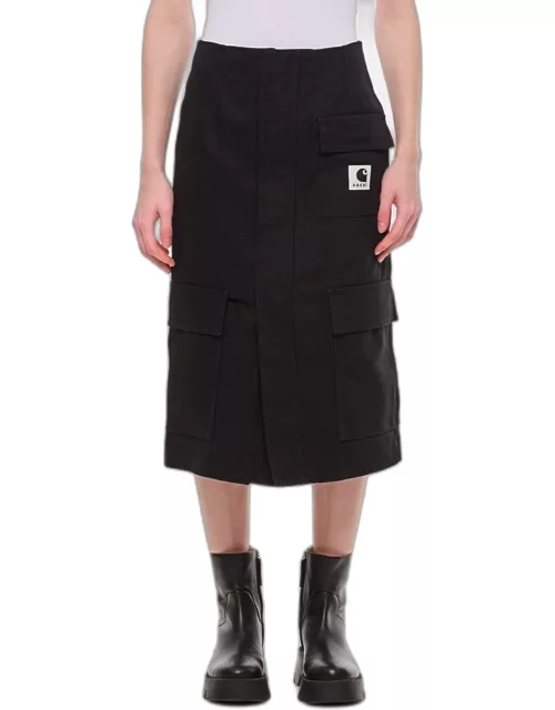 Sacai Sacai x Carhartt Wip Cotton Skirt Black