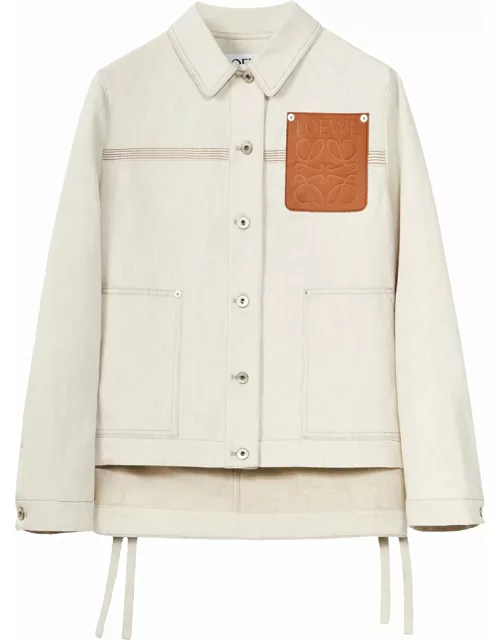 Cotton and linen workwear jacket