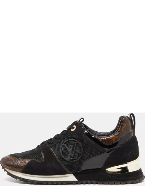 Louis Vuitton Brown Monogram Canvas and Suede Run Away Sneaker