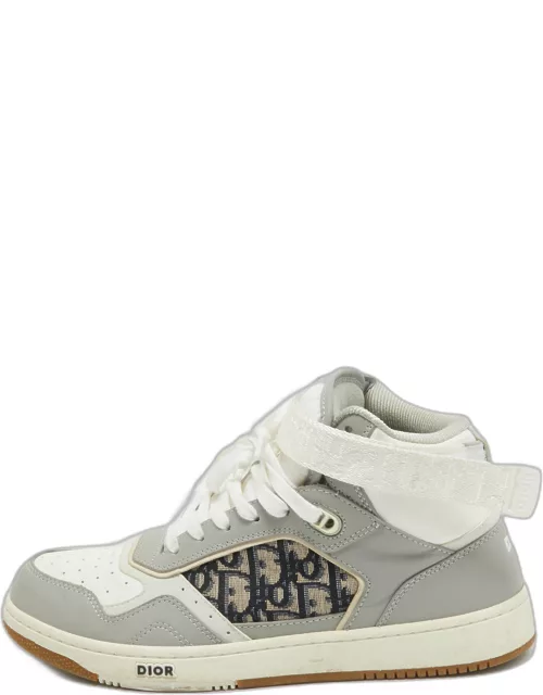 Christian Dior Leather and Canvas B27 High Top Sneaker