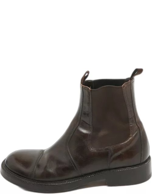 Dolce & Gabbana Brown Leather Ankle Boot