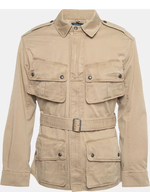 Polo Ralph Lauren Brown Cotton Belted Paratrooper Jacket