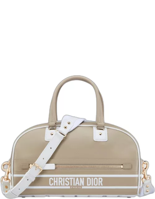 Christian Dior Beige Calfskin Medium Dior Vibe Bag