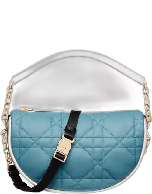 Christian Dior Blue Lambskin Small Dior Vibe Hobo Bag