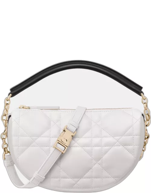 Christian Dior White Lambskin Small Dior Vibe Hobo Bag