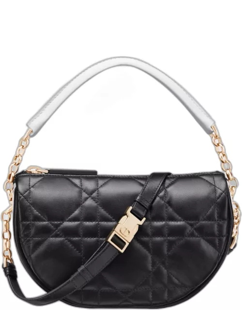 Christian Dior Black Lambskin Small Dior Vibe Hobo Bag