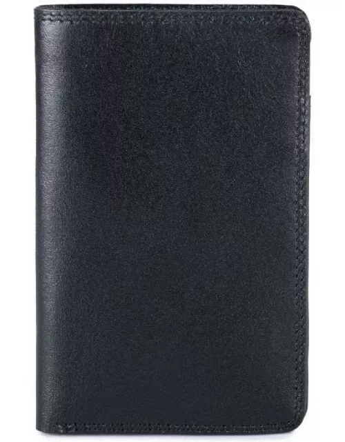 Men's Bi-colour Mini Bi-Fold Wallet Black-Blue