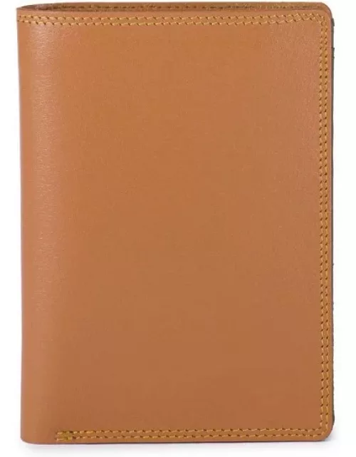 Men's Bi-colour Vertical Bi-Fold Wallet Tan-Olive