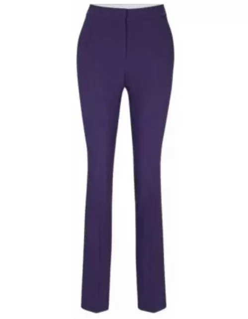Regular-fit trousers with a tapered leg- Light Purple Women's Formal Pant