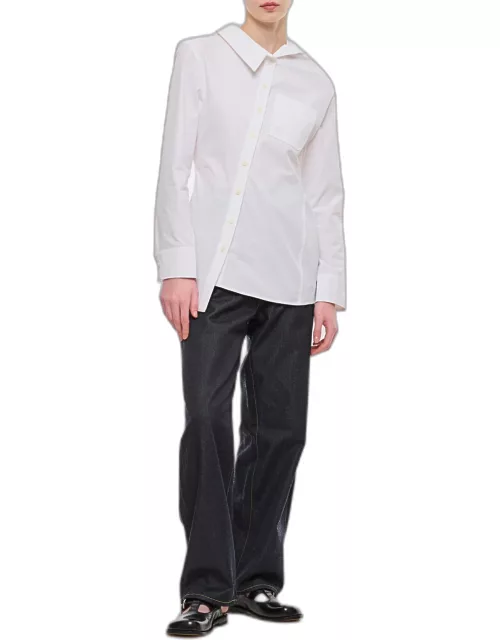 Jacquemus Asymmetric Front Buttoned Cotton Shirt