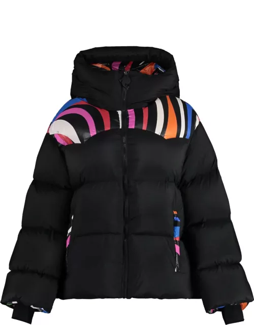 Pucci Hooded Nylon Down Jacket
