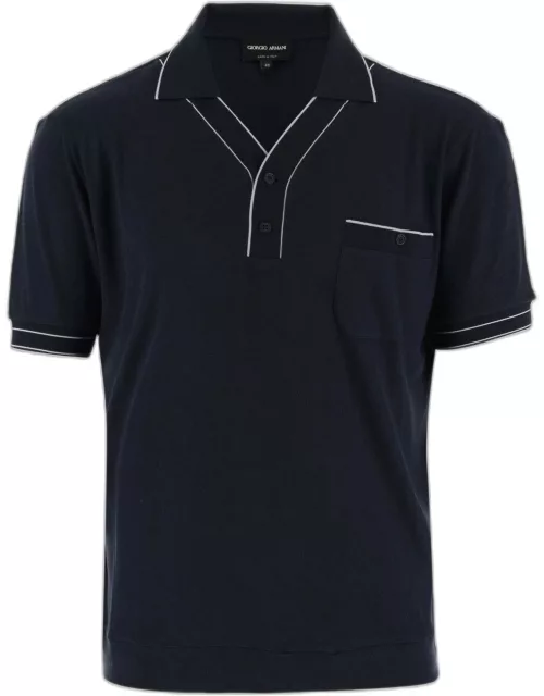 Giorgio Armani Wool And Viscose Blend Polo Shirt