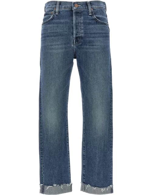 Mother the Scrapper Cuff Ankle Fray Jean