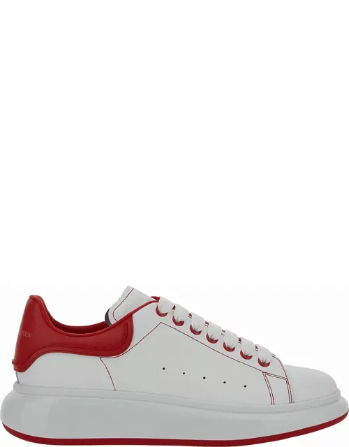 Alexander McQueen White Low Top Sneakers With Over