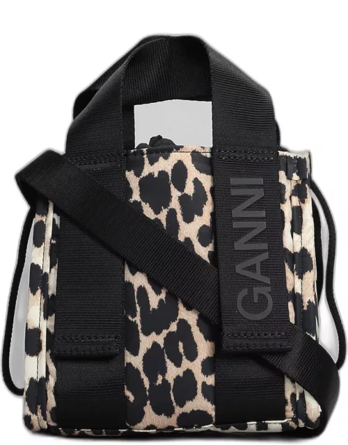 Ganni Tote In Animalier Polyester