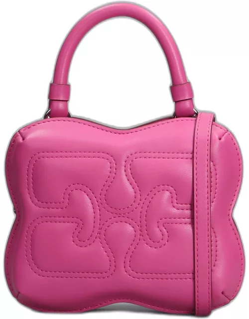 Ganni Hand Bag In Rose-pink Leather