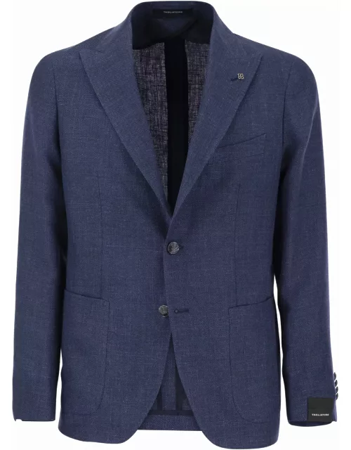 Tagliatore Linen And Virgin Wool Two-button Jacket