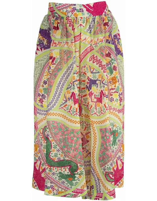 Etro Skirt Trousers With Multi-coloured Geometric Design