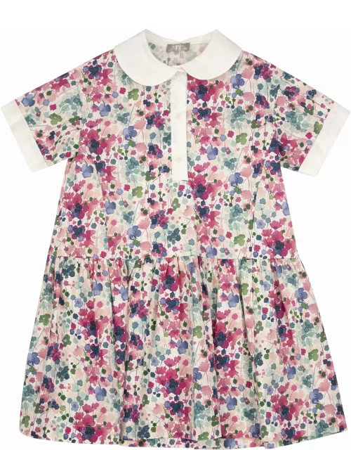 Il Gufo Dress With Floral Pattern