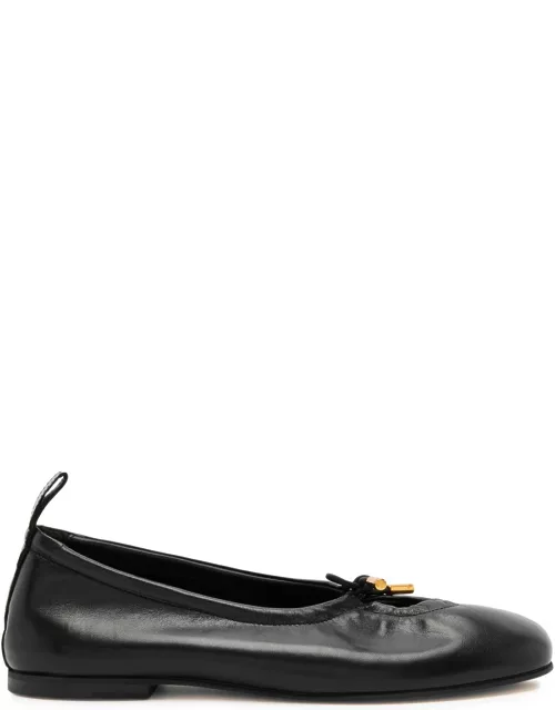 Alohas Rosalind Leather Ballet Flats - Black - 37 (IT37/ UK4)