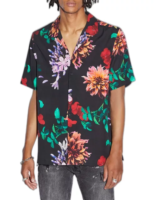 Men's Floral Tencel Camp Shirt