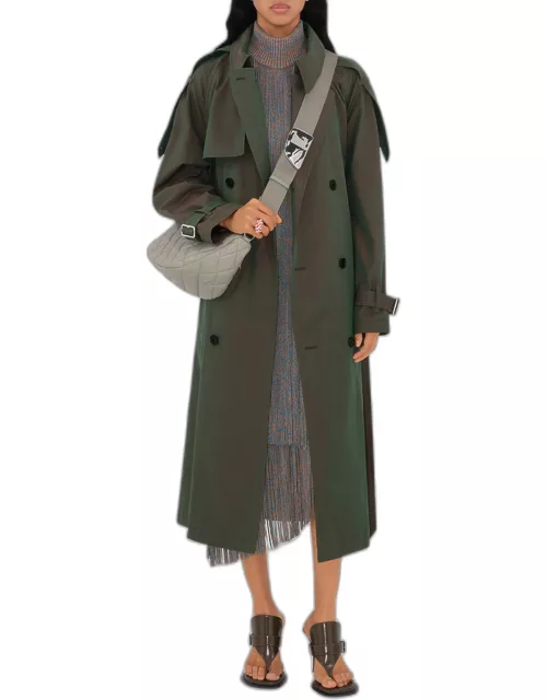 Iridescent Belted Trench Coat