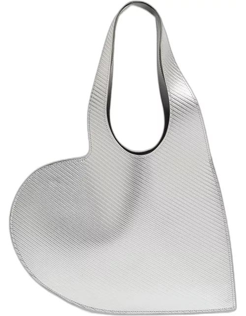 Mini Heat Metallic Textured Tote Bag