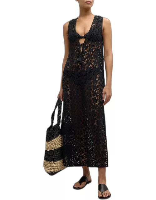 Rosemarie Floral Lace Coverup Maxi Dres