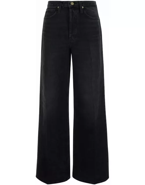 Frame Black Denim the 1978 Bootcut Jeans In Cotton Woman
