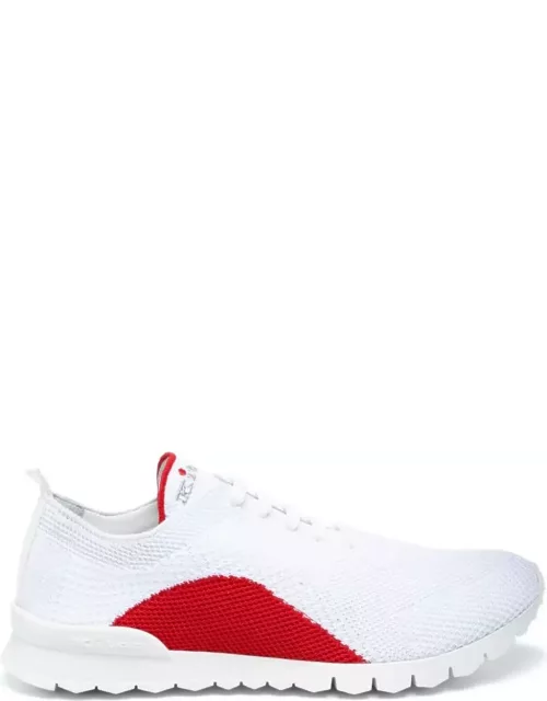 Kiton White And Red fit Running Sneaker