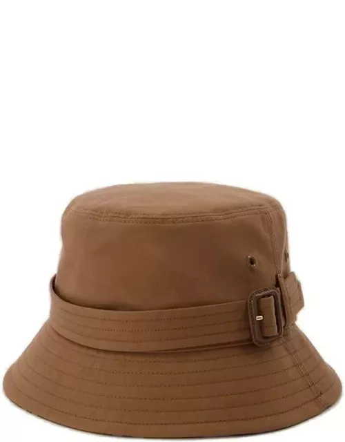 Burberry Gabardine Buckle-detailed Bucket Hat