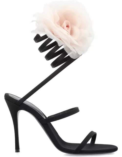 Magda Butrym Silk-organza Pink Flower Heel Sandal