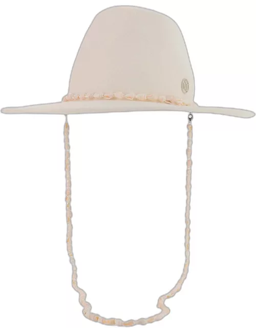 Maison Michel Kyra Wool Felt Hat With Shell