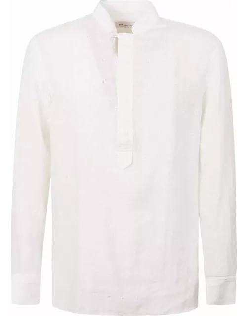 Tagliatore Embroidered Detail Long-sleeved Shirt
