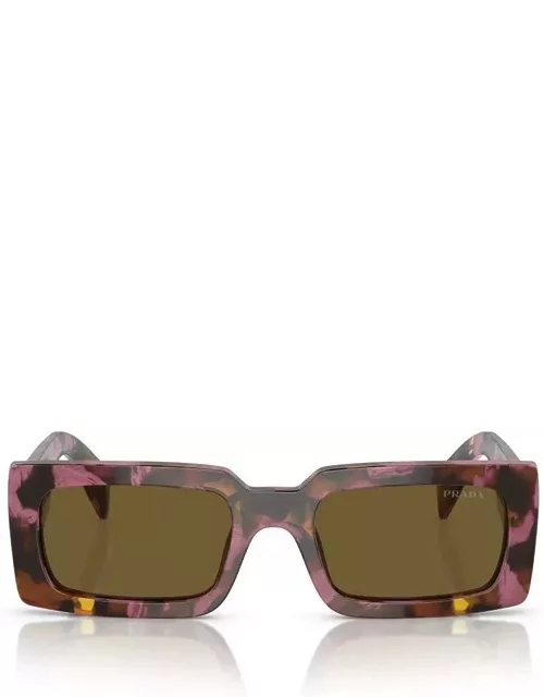 Prada Eyewear Marbled Rectangular Frame Sunglasse
