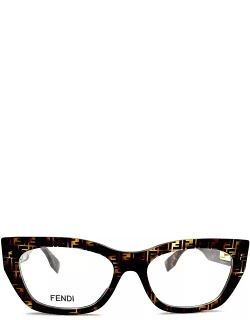 Fendi Eyewear Butterfly Frame Glasse