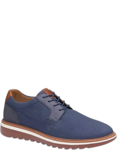 Johnston & Murphy Men's Braydon Plain Toe Shoes, Blue, 11 Wide