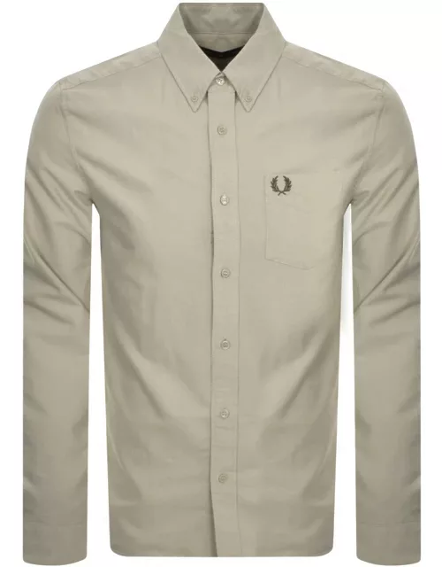 Fred Perry Oxford Long Sleeved Shirt Grey