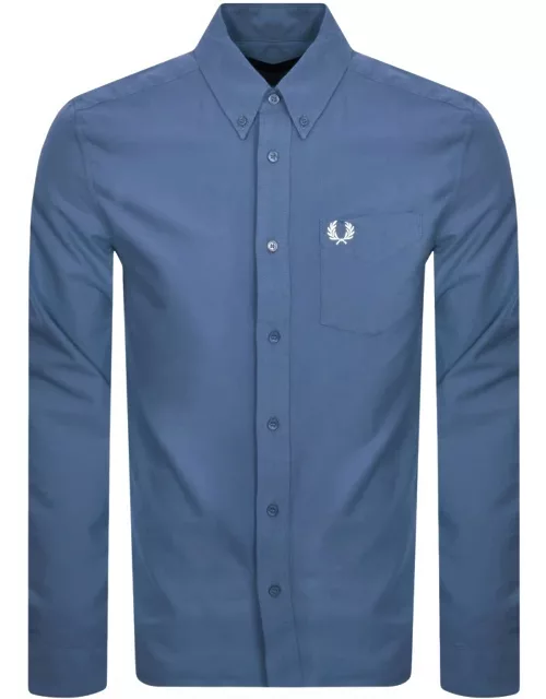 Fred Perry Oxford Long Sleeved Shirt Blue