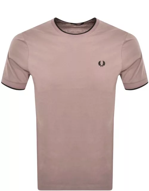 Fred Perry Twin Tipped T Shirt Pink