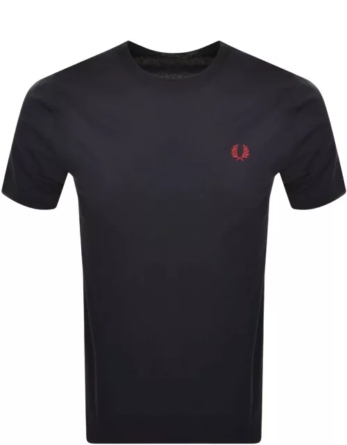 Fred Perry Crew Neck T Shirt Navy