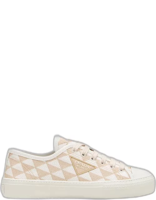 Triangle Jacquard Low-Top Sneaker
