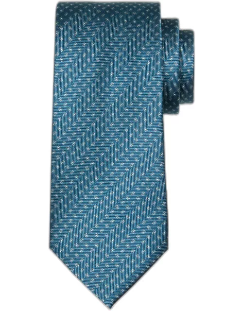 Men's Silk Micro-Geometric Tie