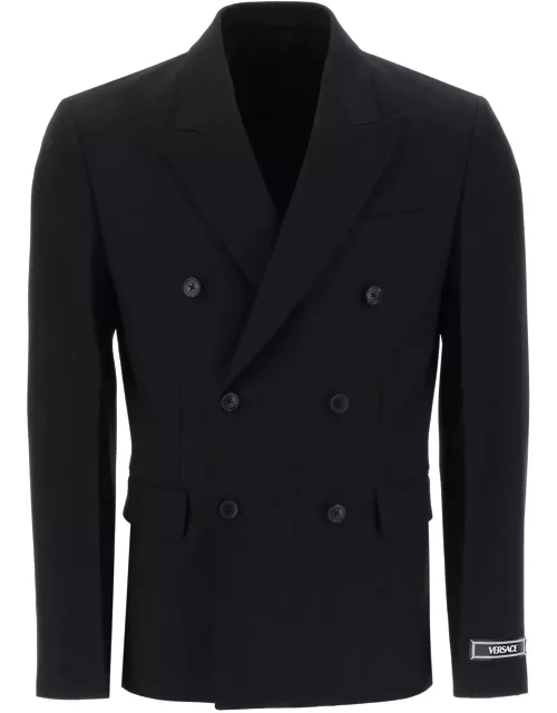 Versace Formal Jacket Wool Fabric