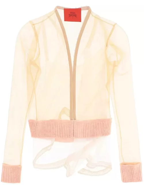 DILARA FINDIKOGLU Transparent long-sleeved top for a stylish